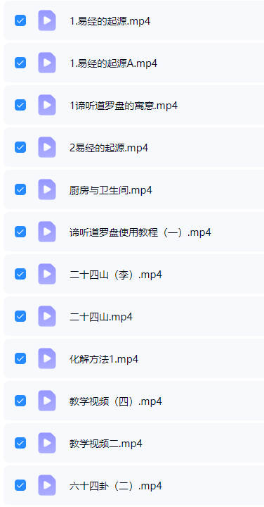 谛听道《易经风水罗盘化解》视频教程25集